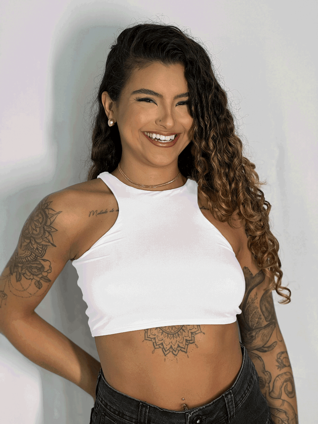 Blusa Regata Bianca Branca
