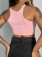 Blusa Regata Bianca Lilas